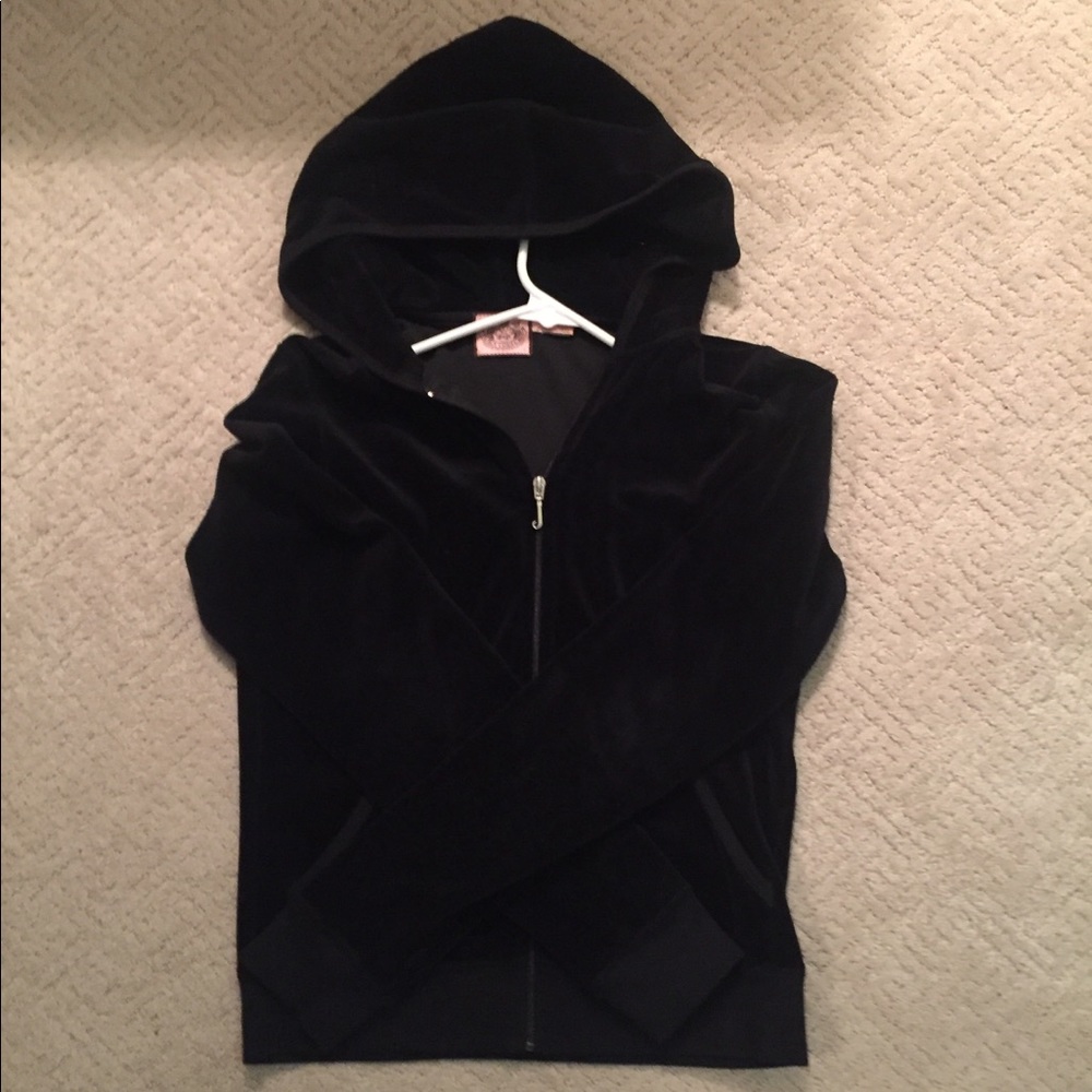 Black juicy couture jacket with hood